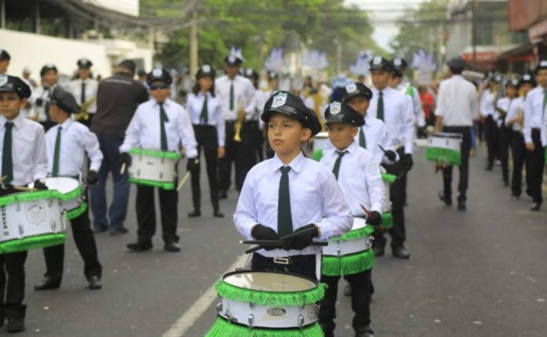 Los menores disfrutaron cada canción que ejecutaron como banda de guerra.