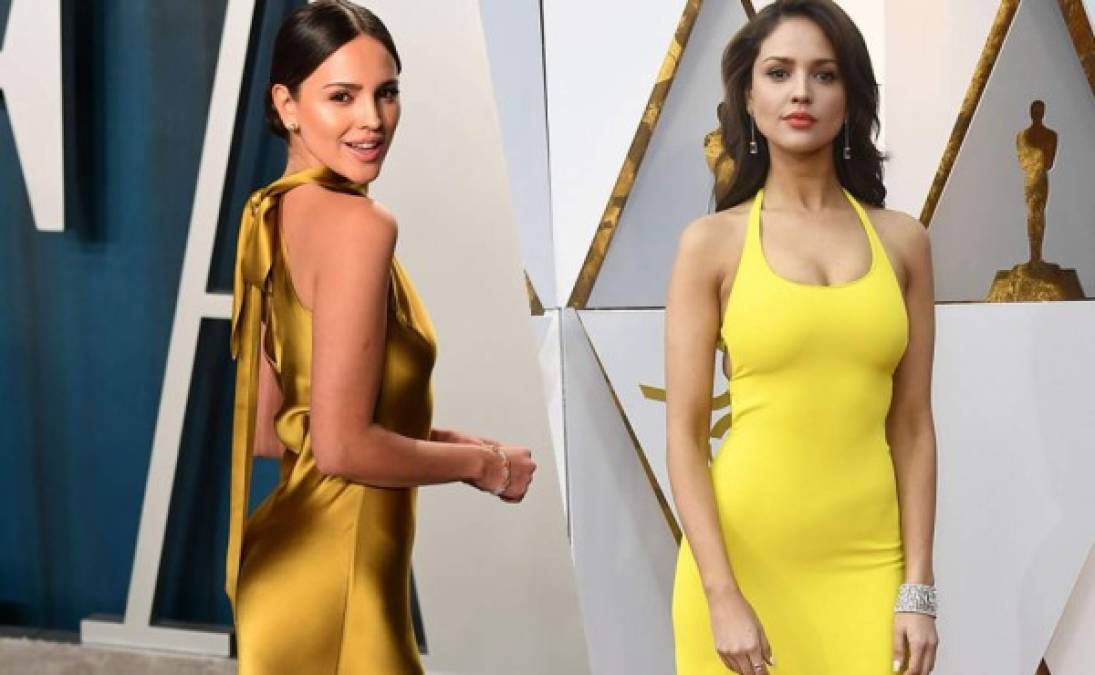 Eiza González hizo de su debut en los Óscar algo inolvidable en 2018 con aquel infame vestido amarillo, dos años después la mexicana se aseguró de brillar en las fiestas de los premios de La Academia con un sensual vestido de seda en color dorado.