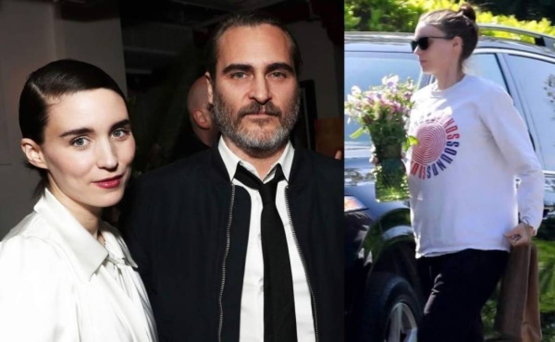 Rooney Mara, 35 años.<br/>La actriz y su prometido Joaquin Phoenix se convertirán en padres por primera vez, se confirmó en mayo 19. Hasta el momento, la pareja, quien inició su relación en 2016, no ha hecho ninguna declaración al respecto. 'Rooney tiene como seis meses. Joaquin es maravilloso y la ha acompañado a sus citas', dijo una fuente a Us Weekly.<br/>