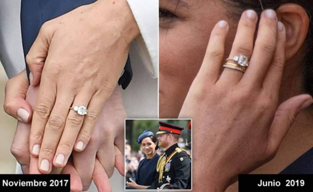 Nada la complace<br/><br/>Un año después de la boda, Meghan decidió rediseñar el anillo que Harry le había dado, algo que el mismo creó con el joyero, añadiendo dos diamantes más, algo que según la prensa menospreciaba el gesto romántico de Harry y dejaba ver su gusto por los lujos.