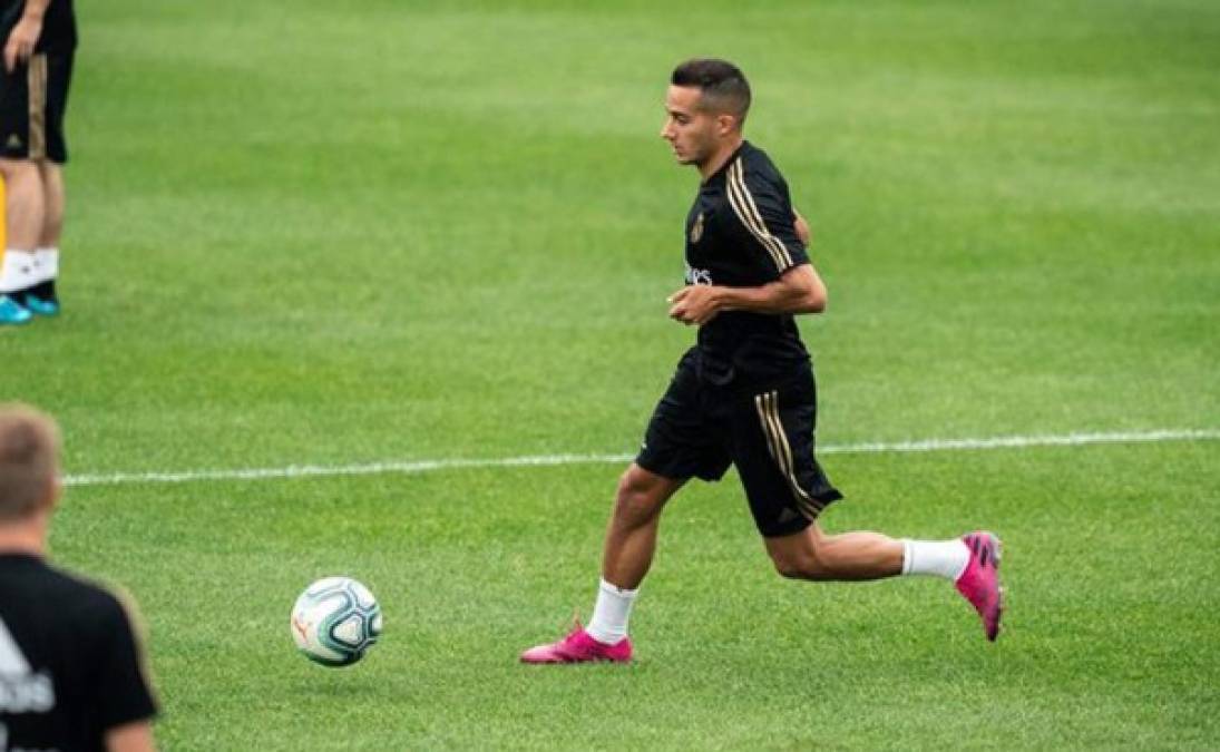 El volante Lucas Vásquez también entrena con entusiasmo esperando ser tomando en cuenta por Zidane para esta temporada.