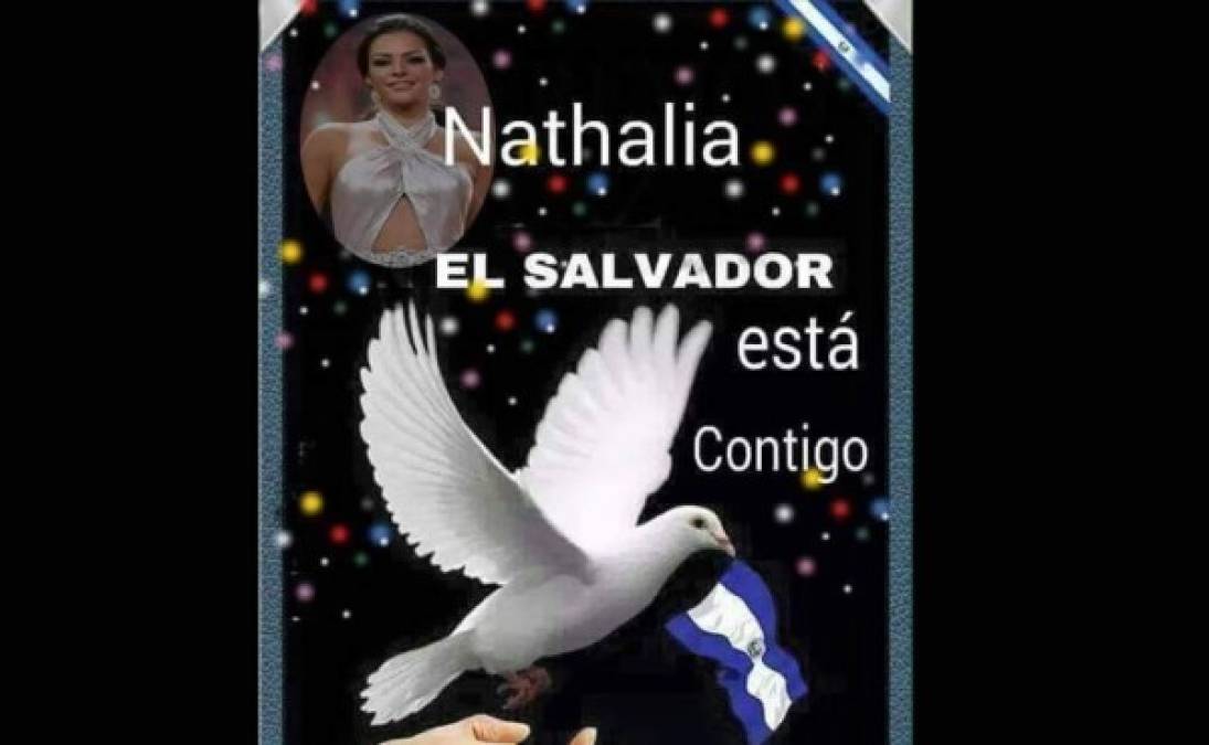 Los salvadoreños también apoyan a Nathalia.