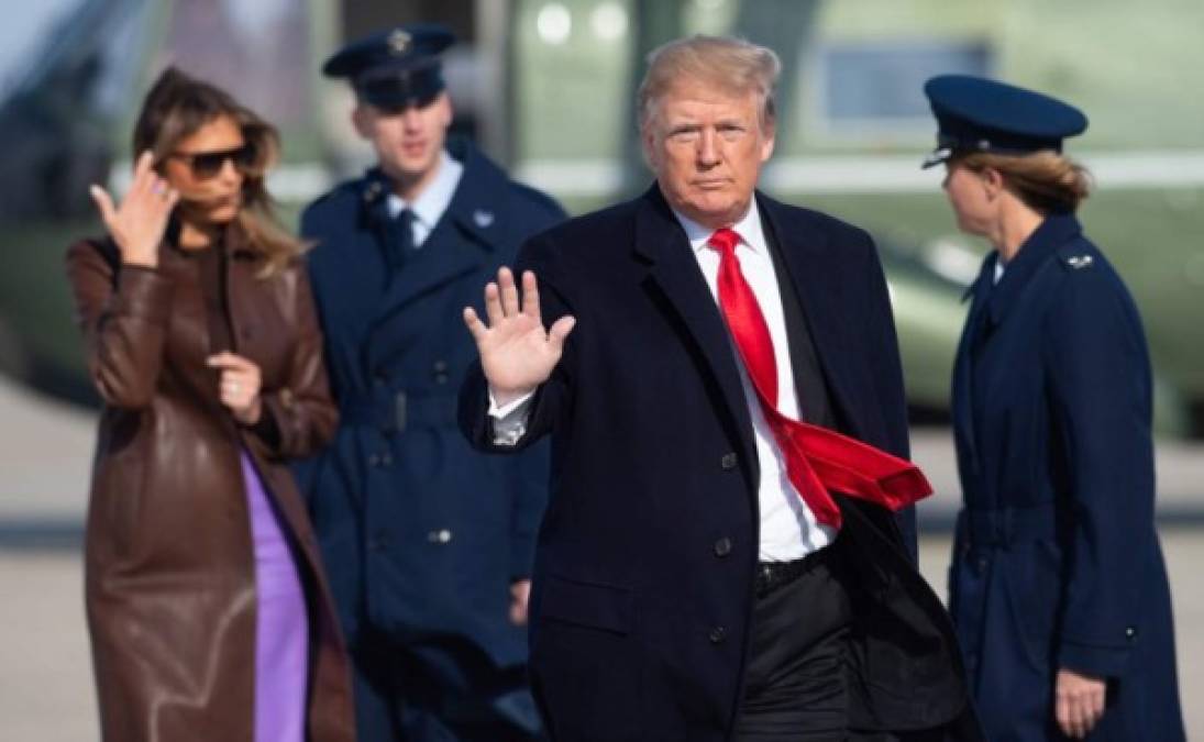 El presidente de EEUU, Donald Trump y su esposa Melania, partieron hace unas horas desde la Base Conjunta Andrews en Maryland para participar en la cumbre del G20.