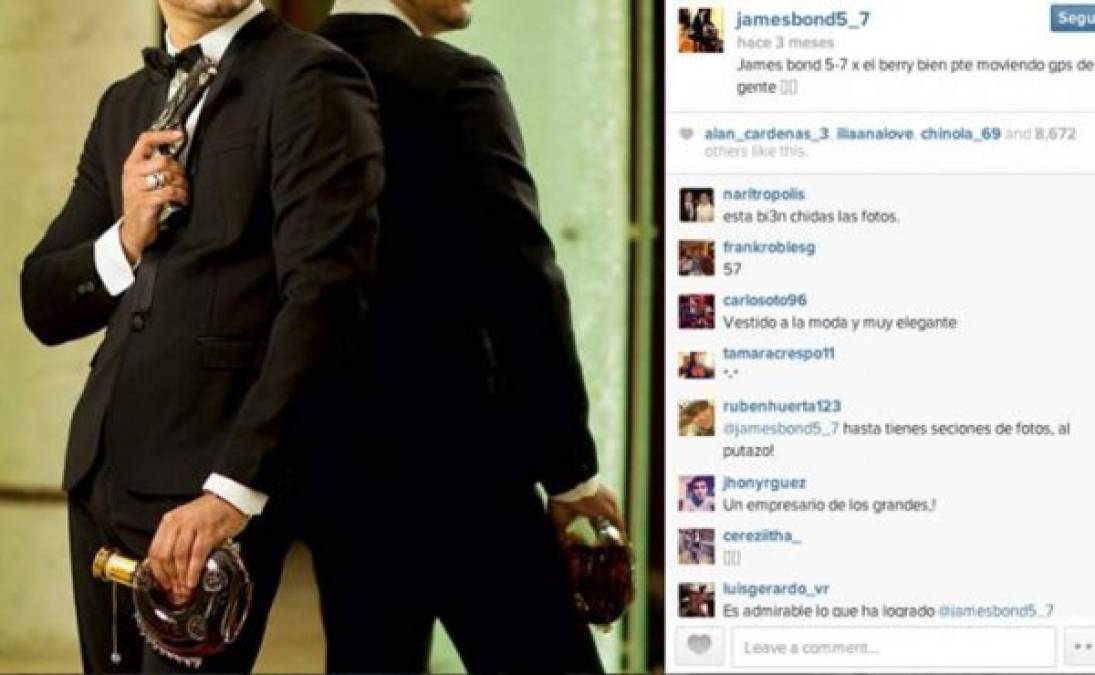 Aréchiga Gamboa posteaba imágenes de sí mismo donde aparece caracterizado como James Bond.