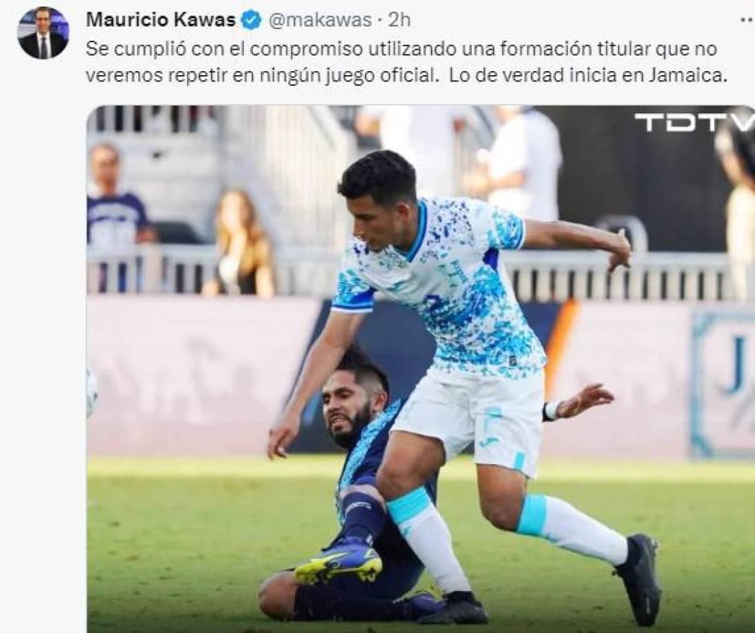 Mauricio Kawas: “Se cumplió con el compromiso utilizando una formación titular que no veremos repetir en ningún juego oficial. Lo de verdad inicia en Jamaica”.