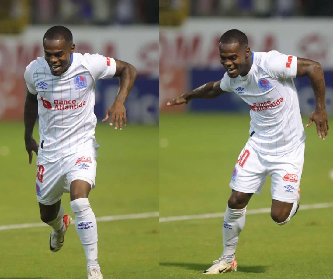 De esta forma celebró Edwin Solani Solano su gol que selló la victoria del Olimpia ante la UPN.