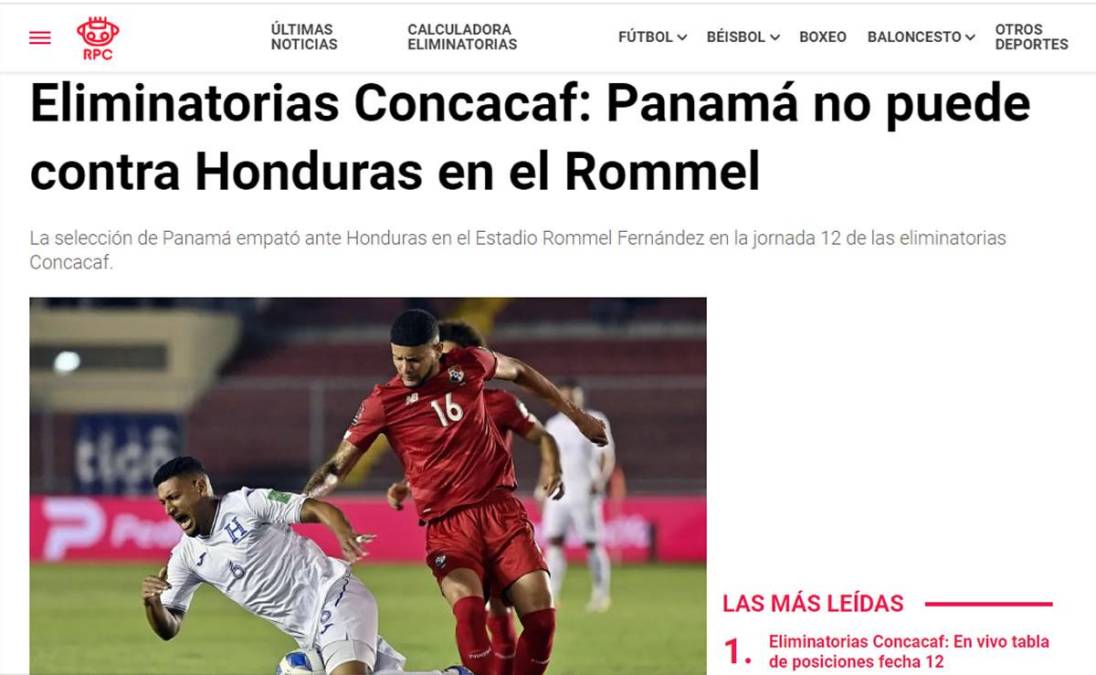RPC - “Panamá no puede contra Honduras en el Rommel”.