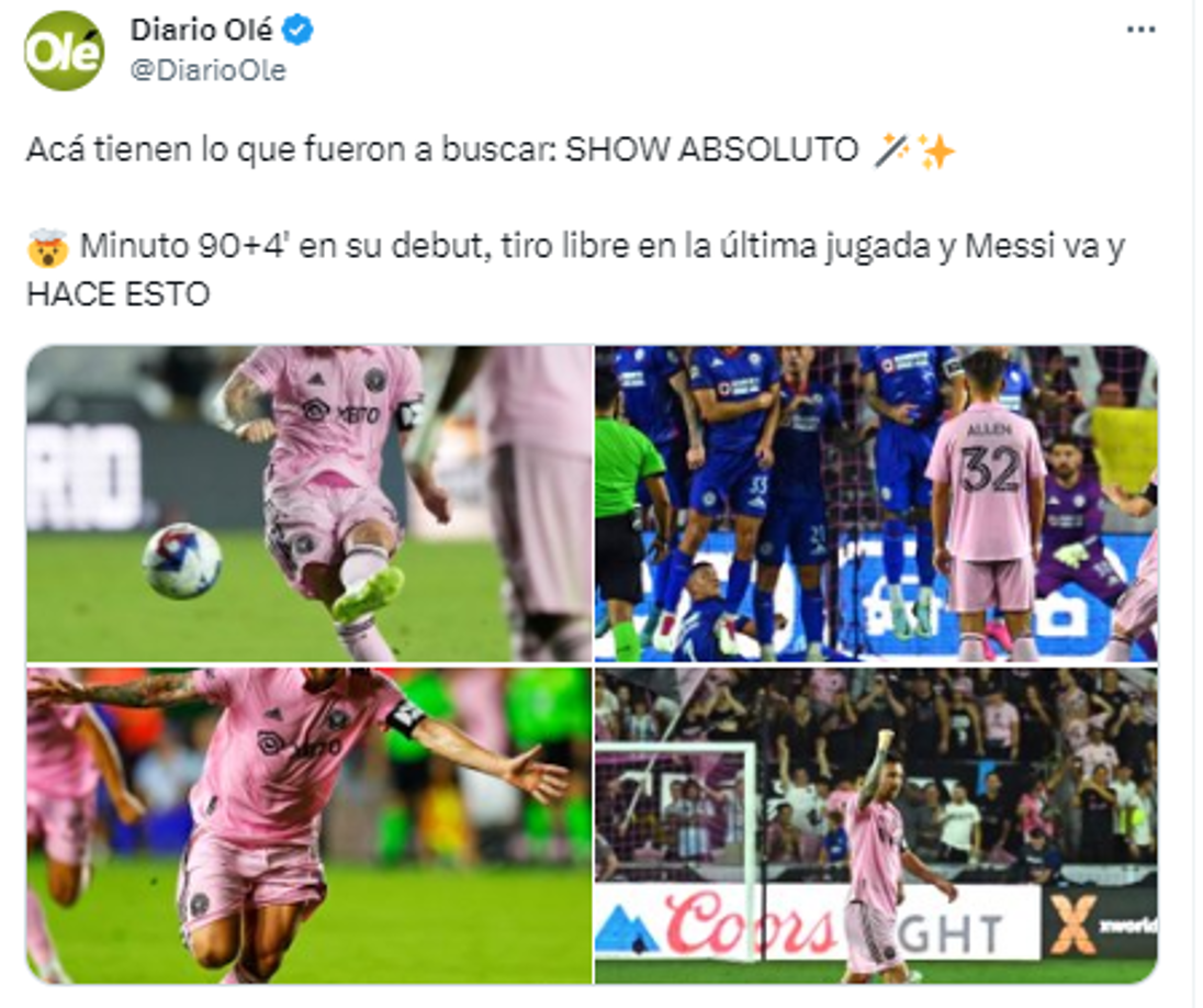 Diario Olé de Argentina: “Acá tienen lo que fueron a buscar: SHOW ABSOLUTO”.