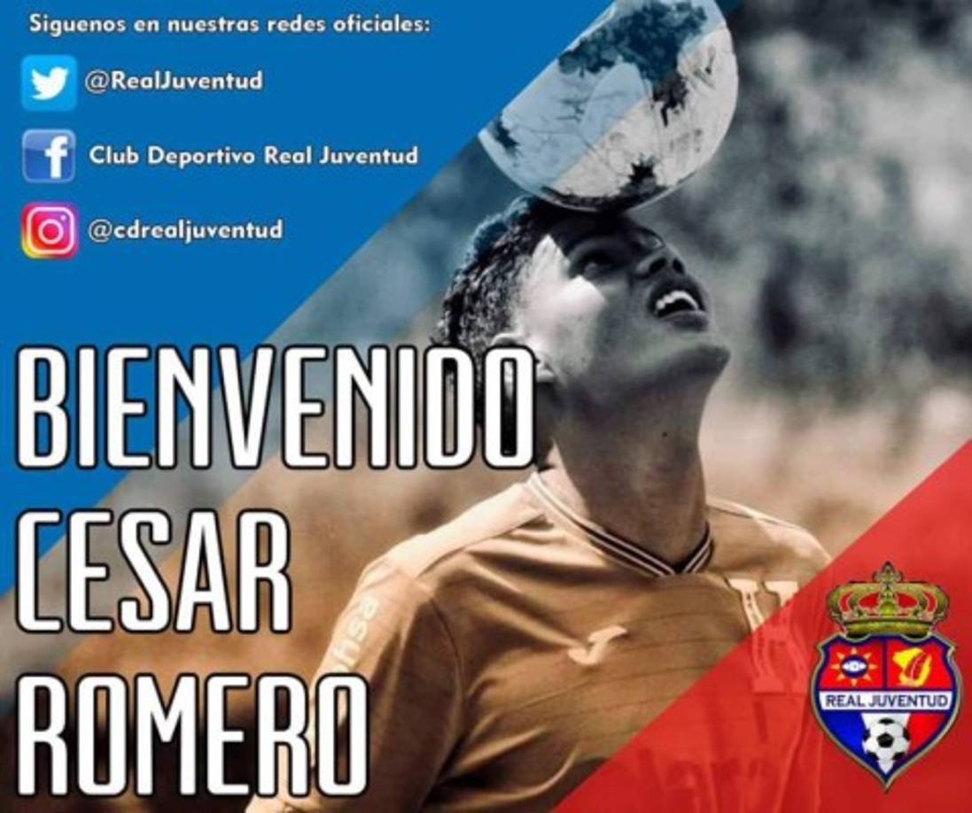 César Romero: Mediocampista ofensivo que deja al Motagua y se une al Real Juventud de la Liga de Ascenso.