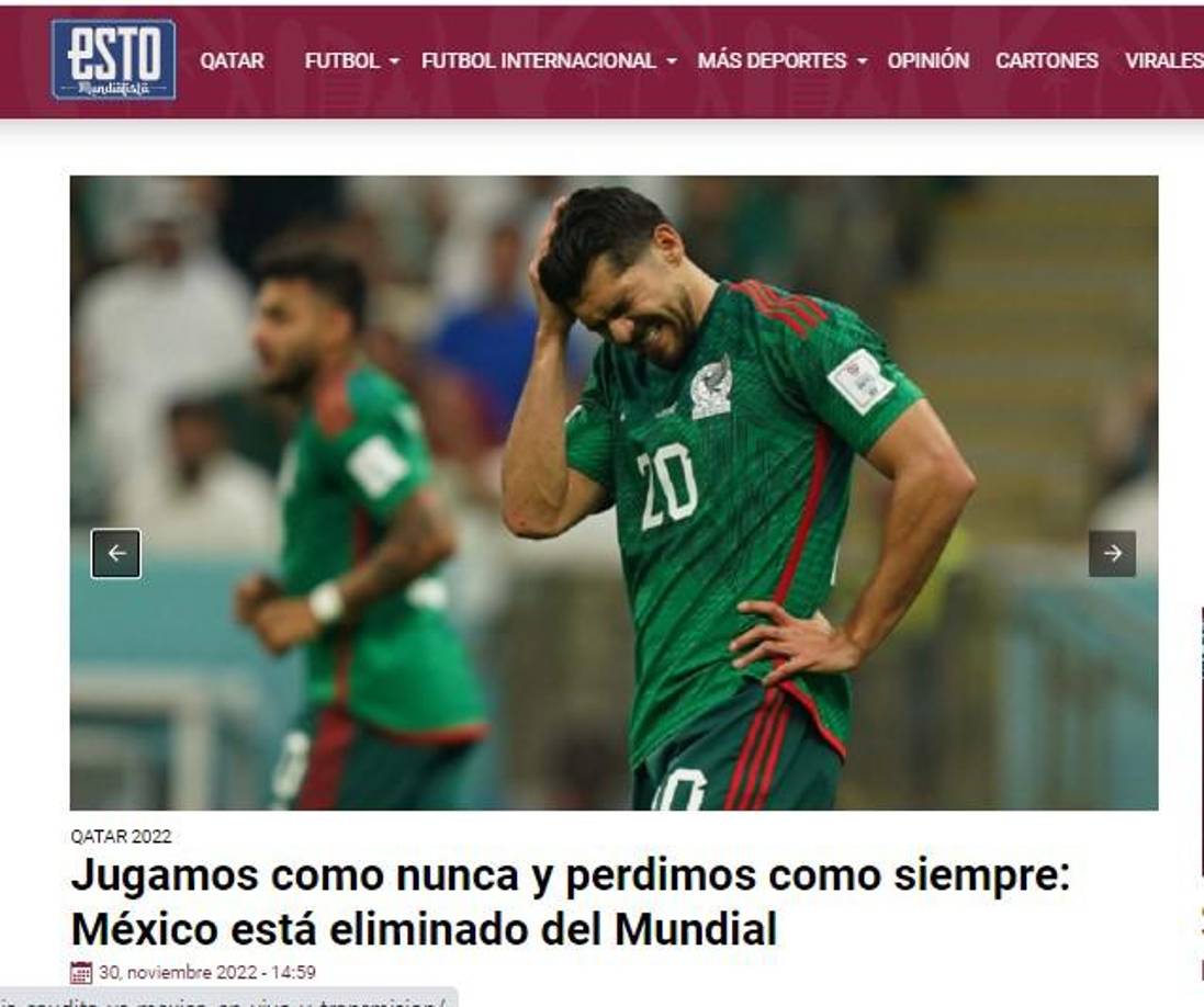Esto habla de que los seleccionados “perdieron como siempre” y quedaron eliminados.
