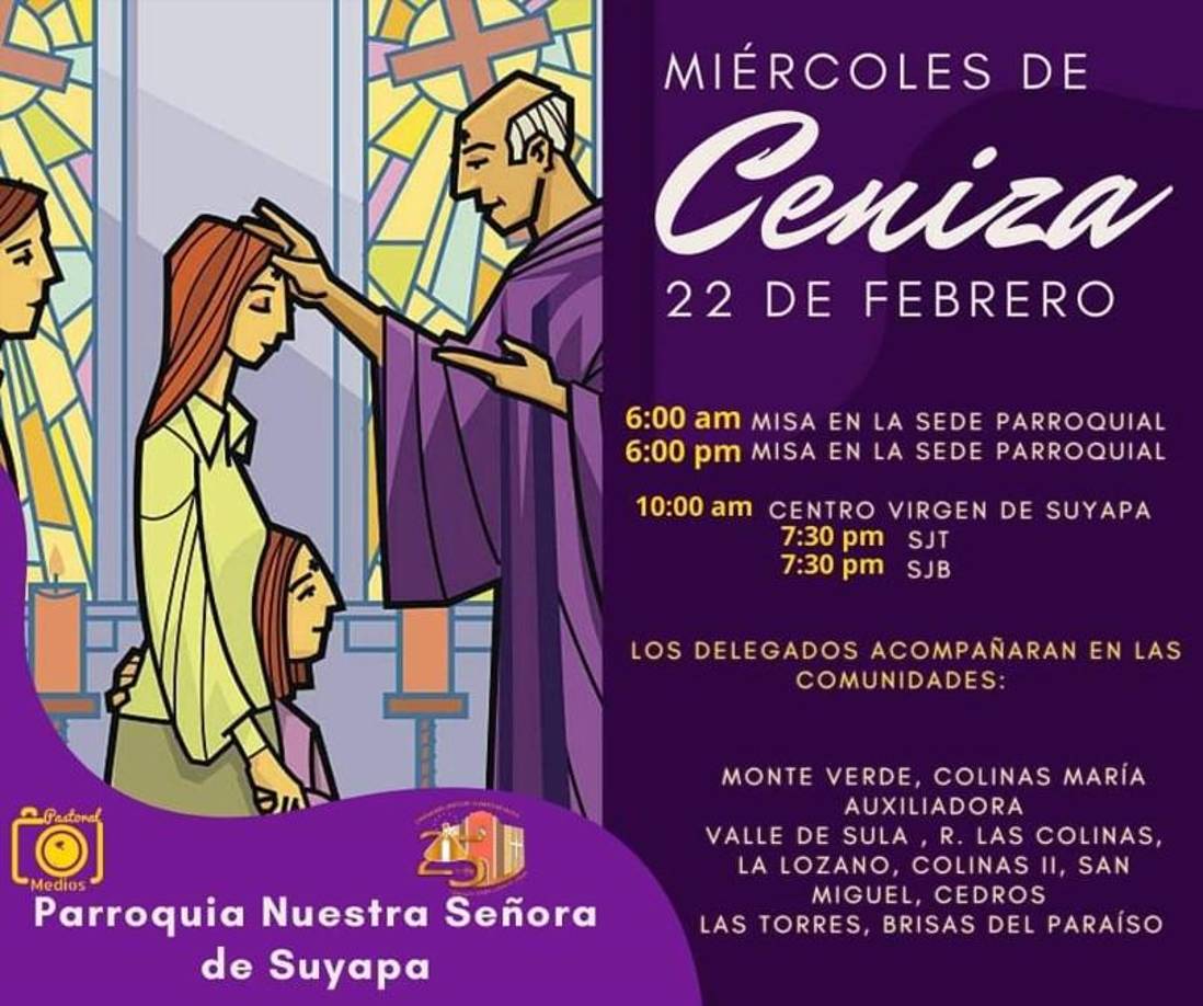 Horarios de las misas del Miércoles de Ceniza 2023