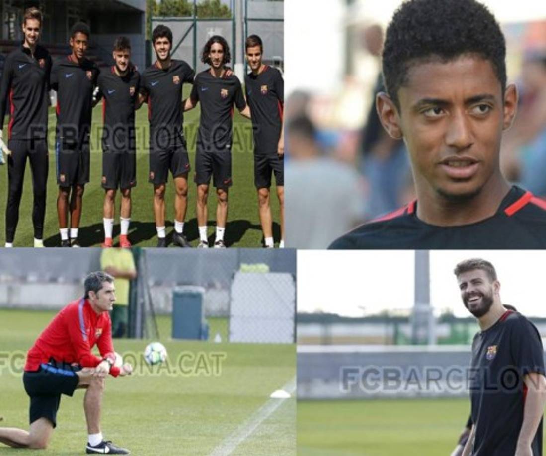 Sorpresa. El delantero hondureño Anthony 'Choco' Lozano ha entrenado este miércoles con el primer equipo del FC Barcelona de la Liga de España. Te dejamos las mejores imágenes de lo que ocurrió en la práctica en donde estuvo el catracho. FOTOS FC BARCELONA.CAT