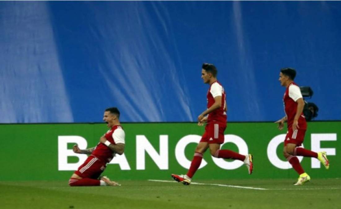 El español Santi Mina fue quien marcó el primer gol en el nuevo Bernabéu y puso a ganar al Celta de Vigo.