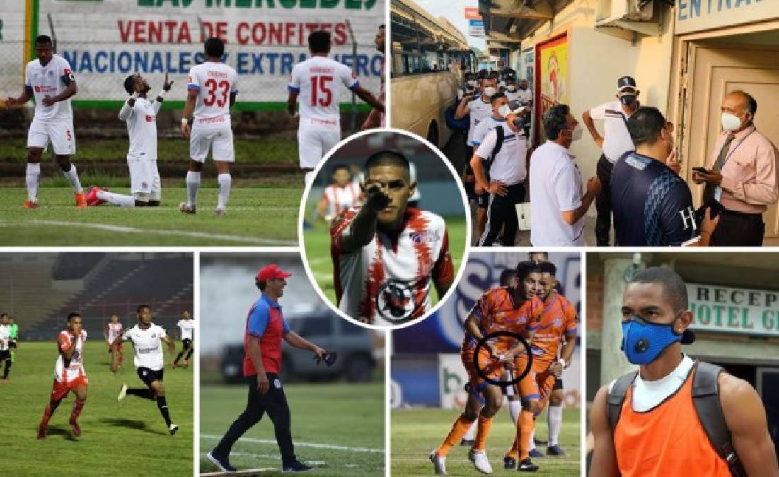 Las imágenes de los partidos sabatinos de la séptima jornada del Torneo Apertura 2020 de la Liga Nacional de Honduras.