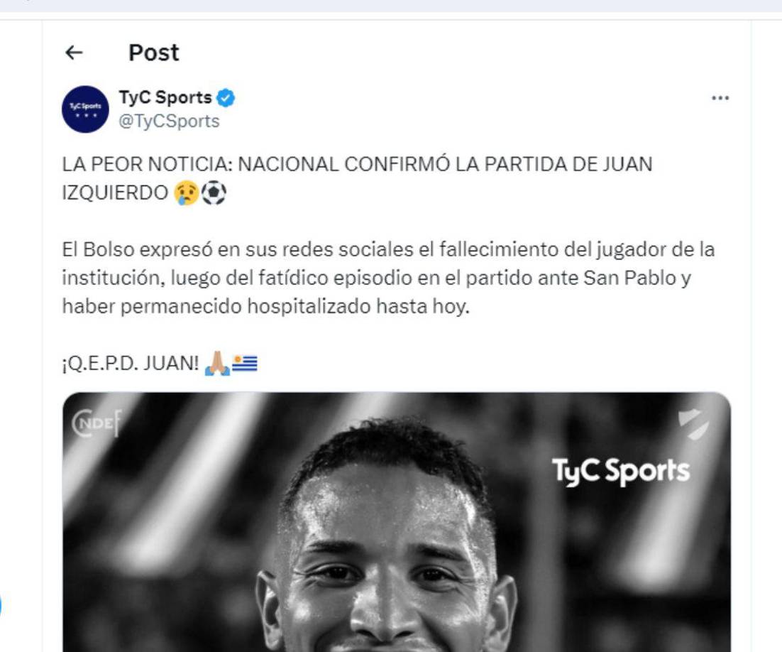 La muerte de Juan Izquierdo ha dejado diversos mensajes en las redes sociales.