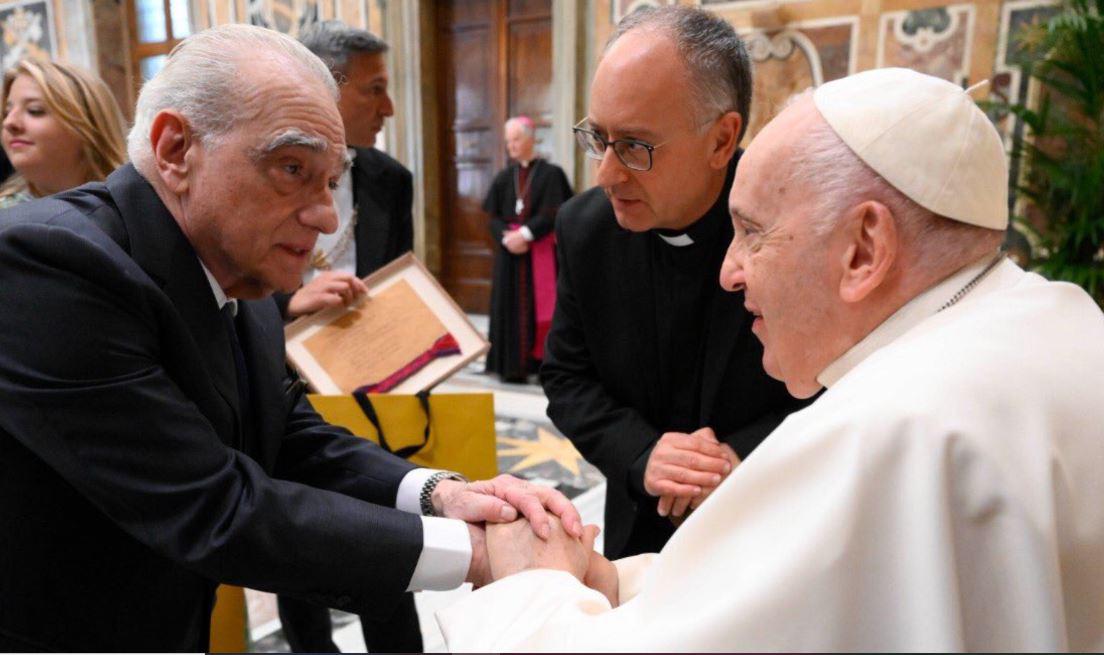 Martin Scorsese se reunió con el Papa Francisco.