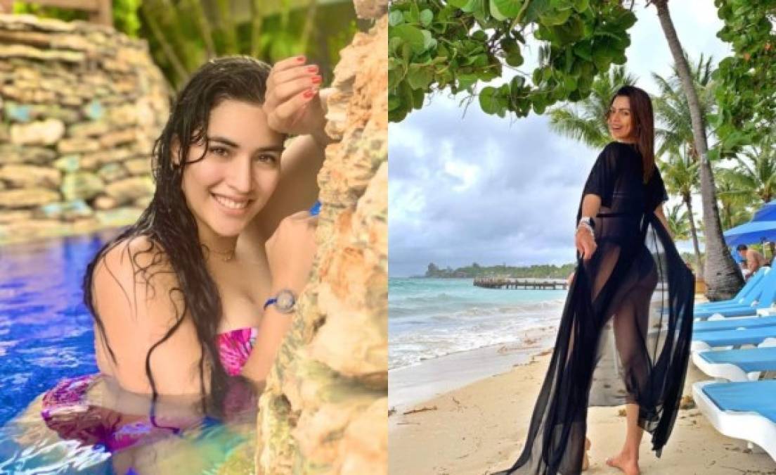 Las hermosas presentadoras hondureñas, Loren Mercadal y Carolina Lanza disfrutan de sus respectivas vacaciones en la paradisíaca isla de Roatán.