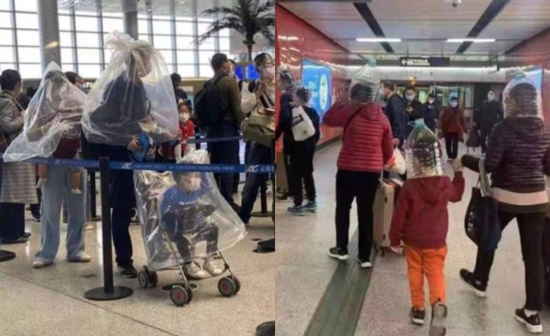 Las imágenes más dramáticas nos muestran a los chinos cubiertos con bolsas de plástico y con mascarillas, extremas medidas de seguridad para no ser contagiados, el virus anda en el aire.
