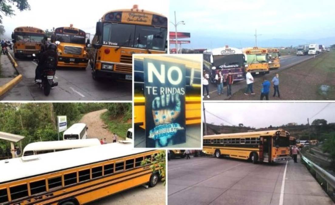 Unidades del rubro del transporte terrestre se han tomado accesos y carreteras de distintos departamentos, en protesta contra el incumplimiento gubernamental de beneficios acordados en septiembre de 2020.