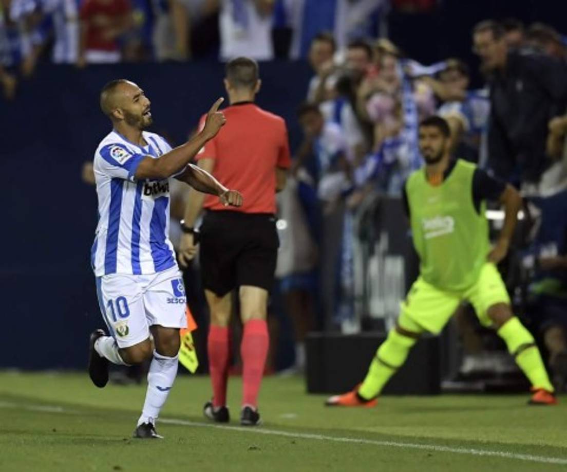 Nabil El Zhar empató el partido para el Leganés contra el Barcelona.