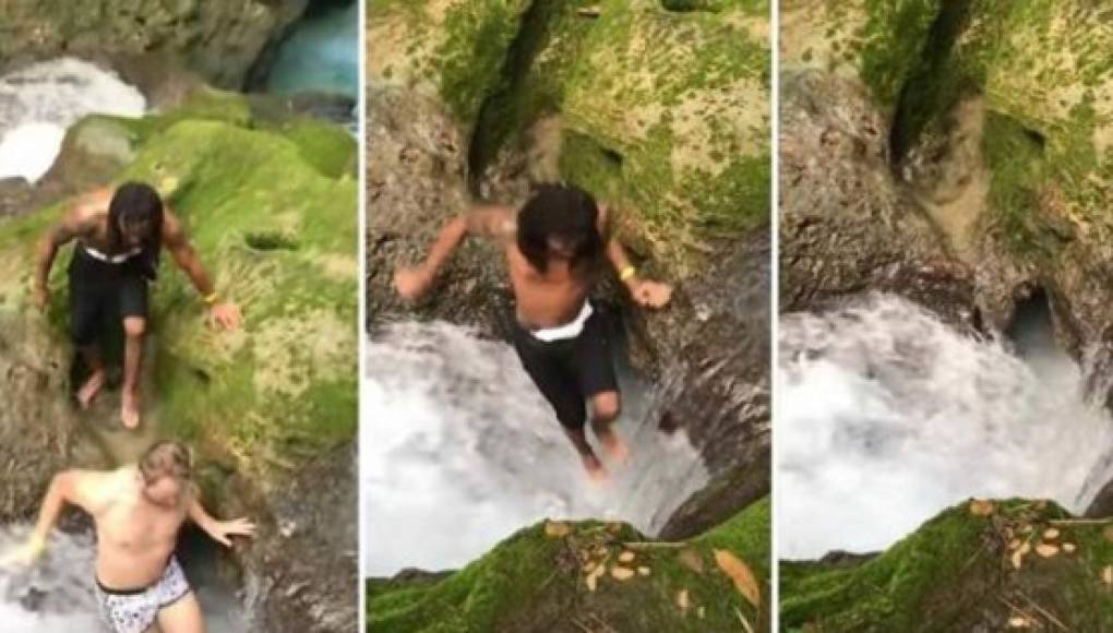 Video viral: turistas se lanzan de una cascada en la selva y desaparecen