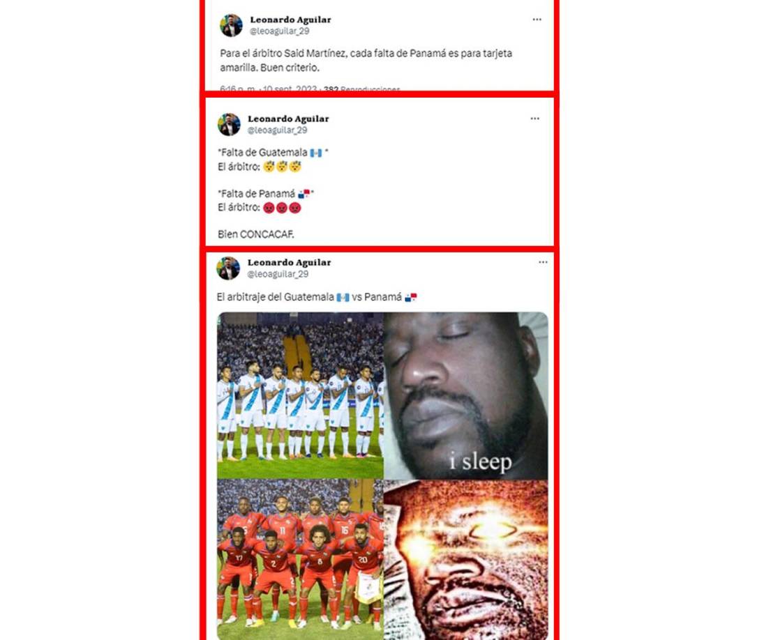 Leonardo Aguilar de Tigo Sports Panamá cargó con todo contra el árbitro hondureño Saíd Martínez.