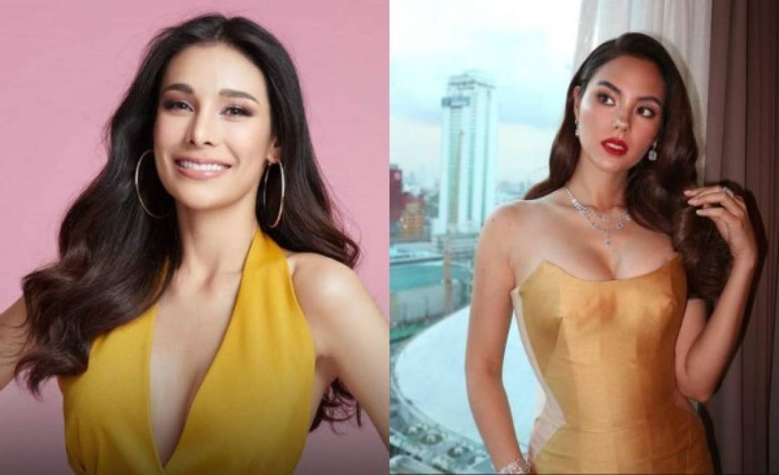Coco Arayha Suparurk (i), de origen tailandés, criticó a la Miss Filipinas en sus redes sociales, publicando una fotografía de la belleza universal mientras la comparaba con otra reina de belleza sudamericana.<br/>