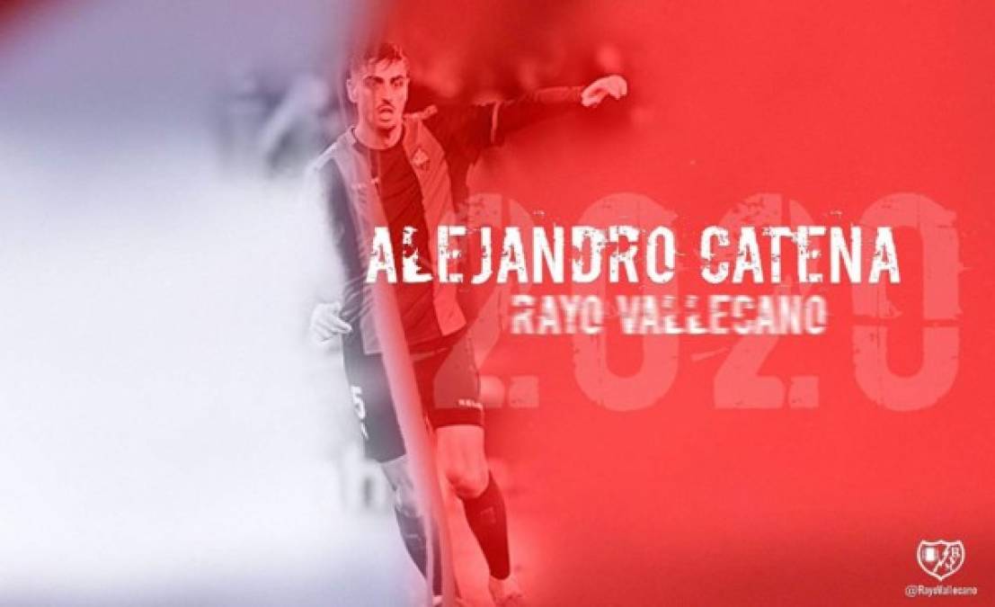 El Rayo Vallecano hace oficial el fichaje de Alejandro Catena, central procedente del Reus.