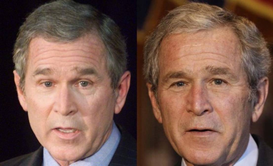 Así lucía George W. Bush después de 7 años de gobernar los Estados Unidos y de ser el responsable de la guerra contra Irak tras los atentados del 11 de septiembre.