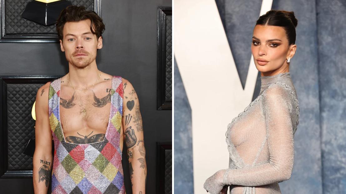 Captan a Harry Styles y Emily Ratajkowski besándose