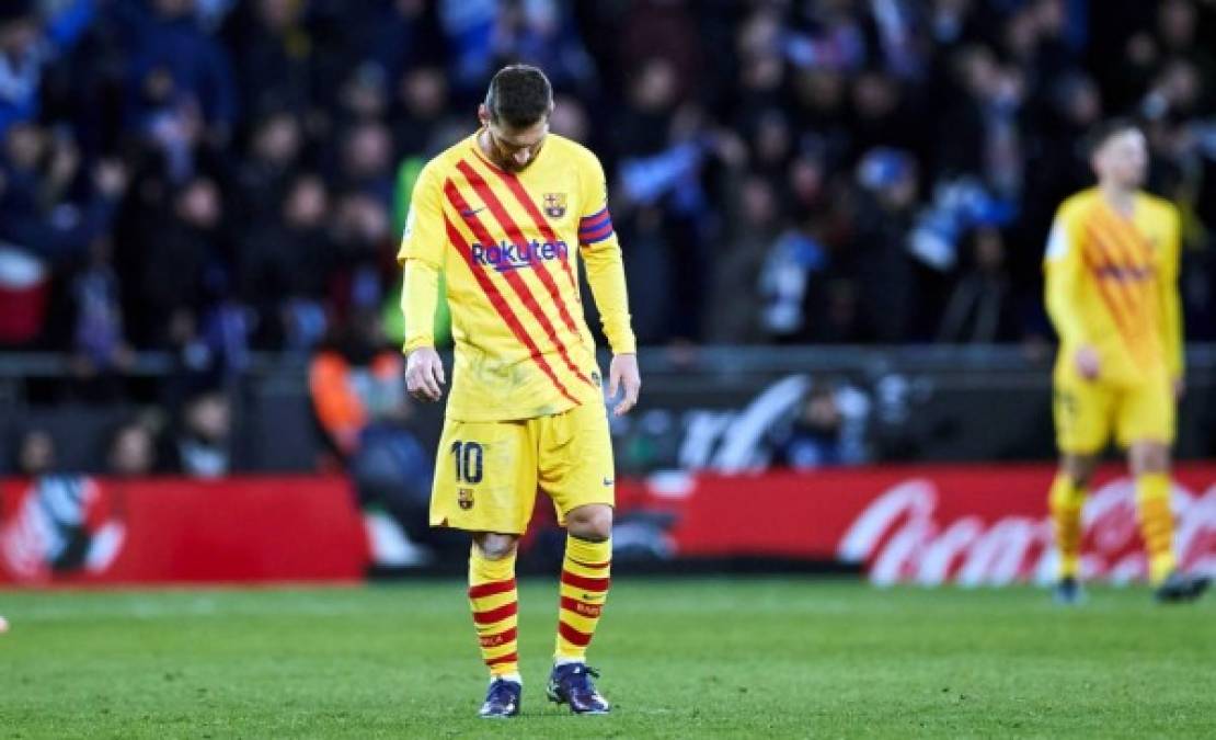 Messi, triste al final del partido contra el Espanyol.