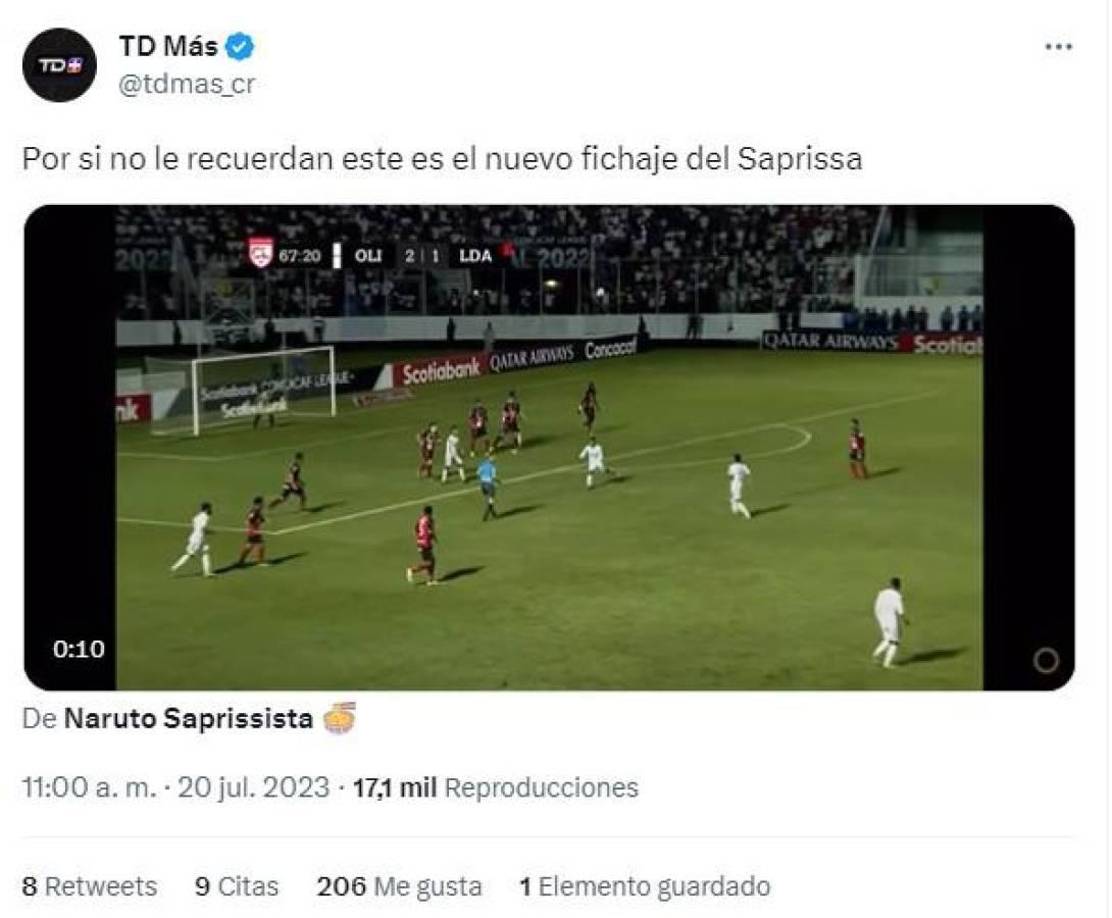 TD Más de Costa Rica le recuerda a todos el golazo que marcó Michaell Chirinos con la camisa del Olimpia al Alajuelense en la final de la pasada Liga de Concacaf.