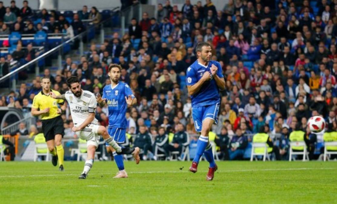 Isco sentenció la goleada con otro disparo de derecha para el 6-1 definitivo.