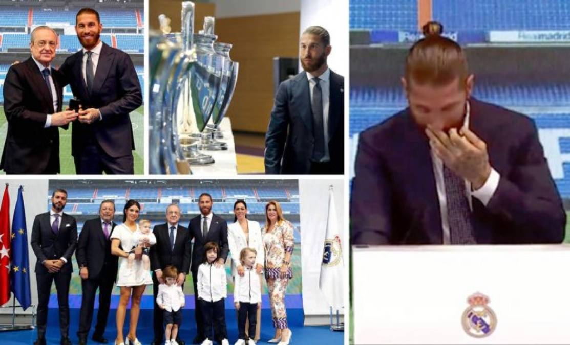 Las imágenes de la despedida de Sergio Ramos en el Real Madrid. El capitán se va del club blanco después de 16 temporadas. Fue un adiós muy emotivo acompañado por su familia y Florentino Pérez.