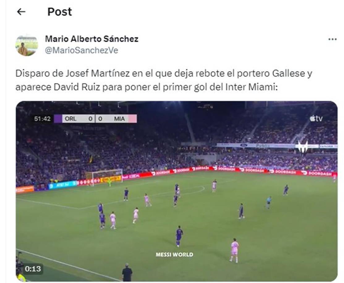 La anotación de David Ruiz fue destacada en las redes sociales. 