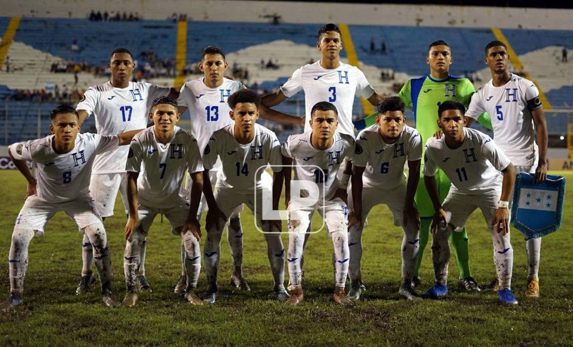 Este es el 11 titular con el que la Sub-20 de Honduras saltó al campo para enfrentar a Jamaica.