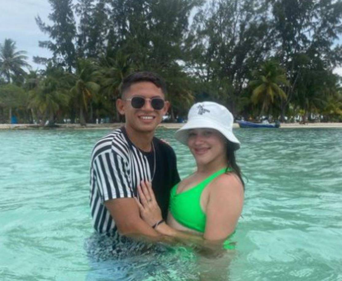 Odín Ramos: El joven jugador del Marathón se fue a Utila junto a su pareja sentimental.