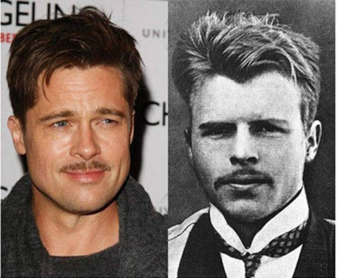 Brad Pitt y Herman Rorschach<br/>Rorschach fue un psiquiatra y psicoanalista suizo. Nació en noviembre de 1884 y murió en abril de 1922.