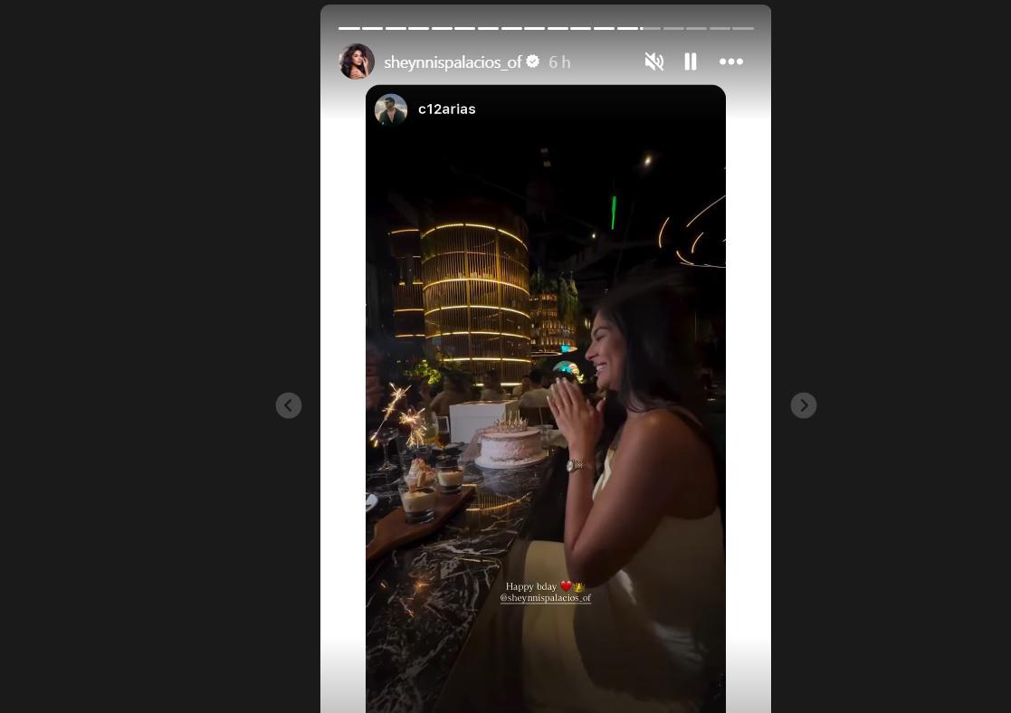 Sheynnis Palacios celebra su cumpleaños con Carlos Arias