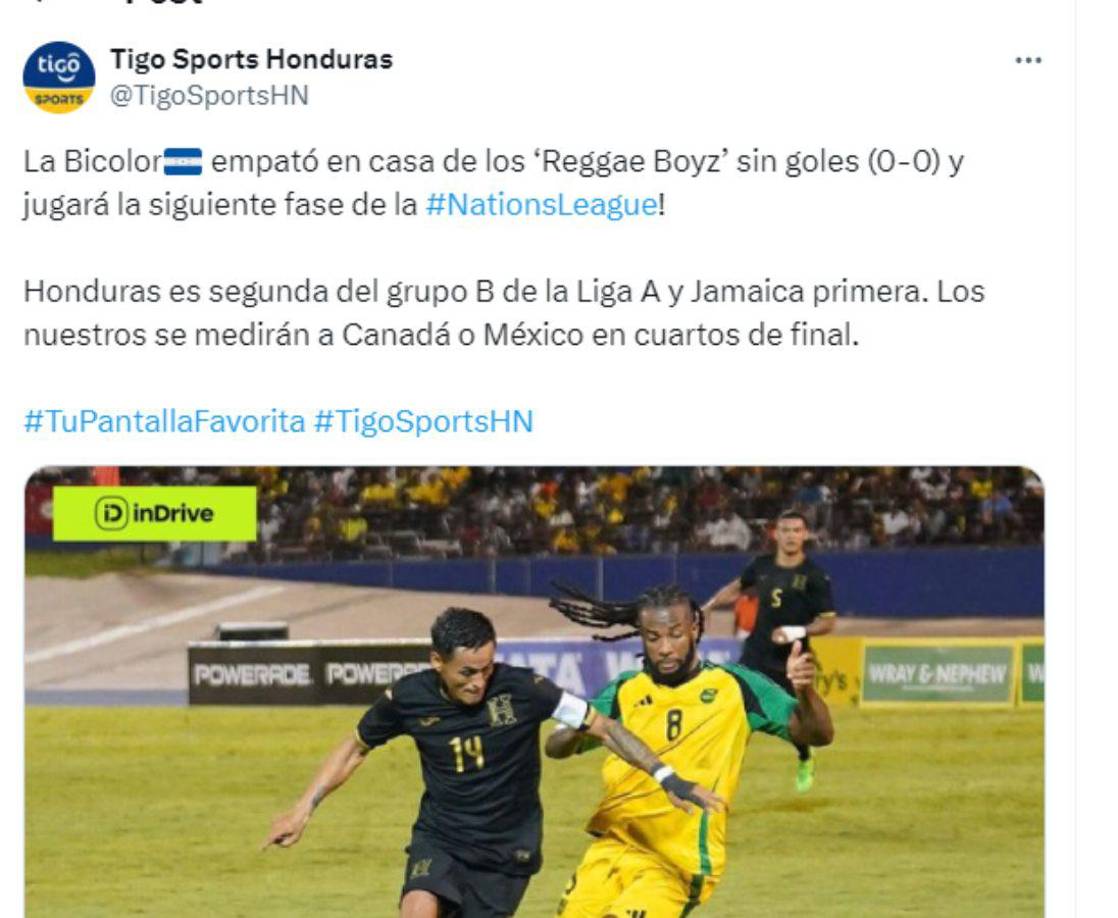 ”La Bicolor empató y jugará la siguiente fase de la Nations League”, fueron algunos de los comentarios d Tigo Sports.