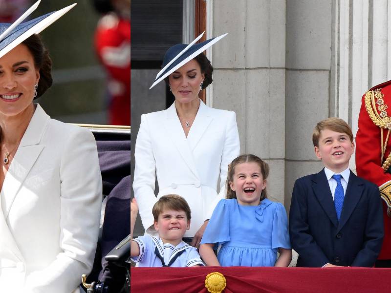 Kate Middleton y el príncipe William se unieron a la familia real este jueves en el balcón del Palacio de Buckingham para iniciar un largo fin de semana de celebraciones con motivo del Jubileo de Platino de la reina Isabel II hoy. Con información de Vogue Magazine.