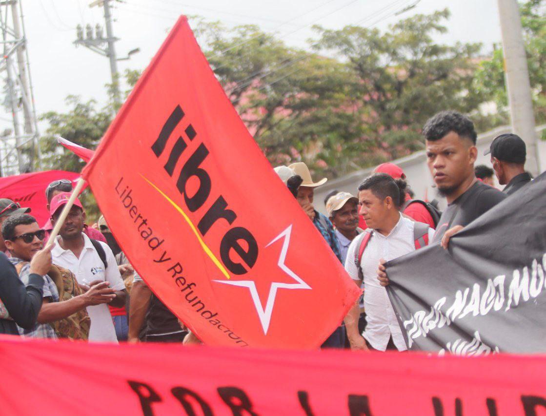 Imágenes de la nutrida movilización del oficialismo en Tegucigalpa