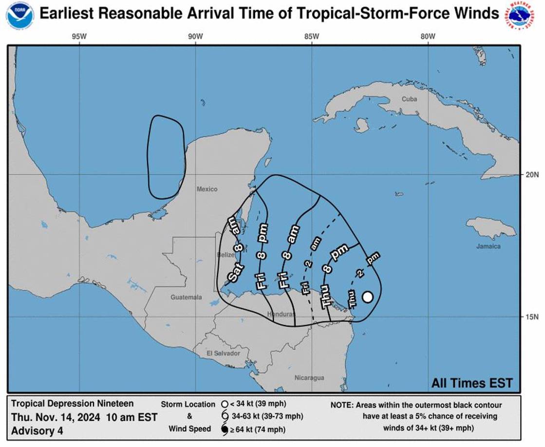 Frank Antúnez, subcomisionado de Copeco, advirtió que Sara podría acumular unos 150 milímetros de lluvia durante todo su paso.
