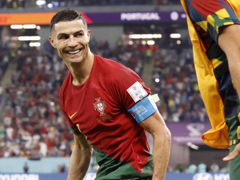 Cristiano Ronaldo y su alegría tras hacer historia.