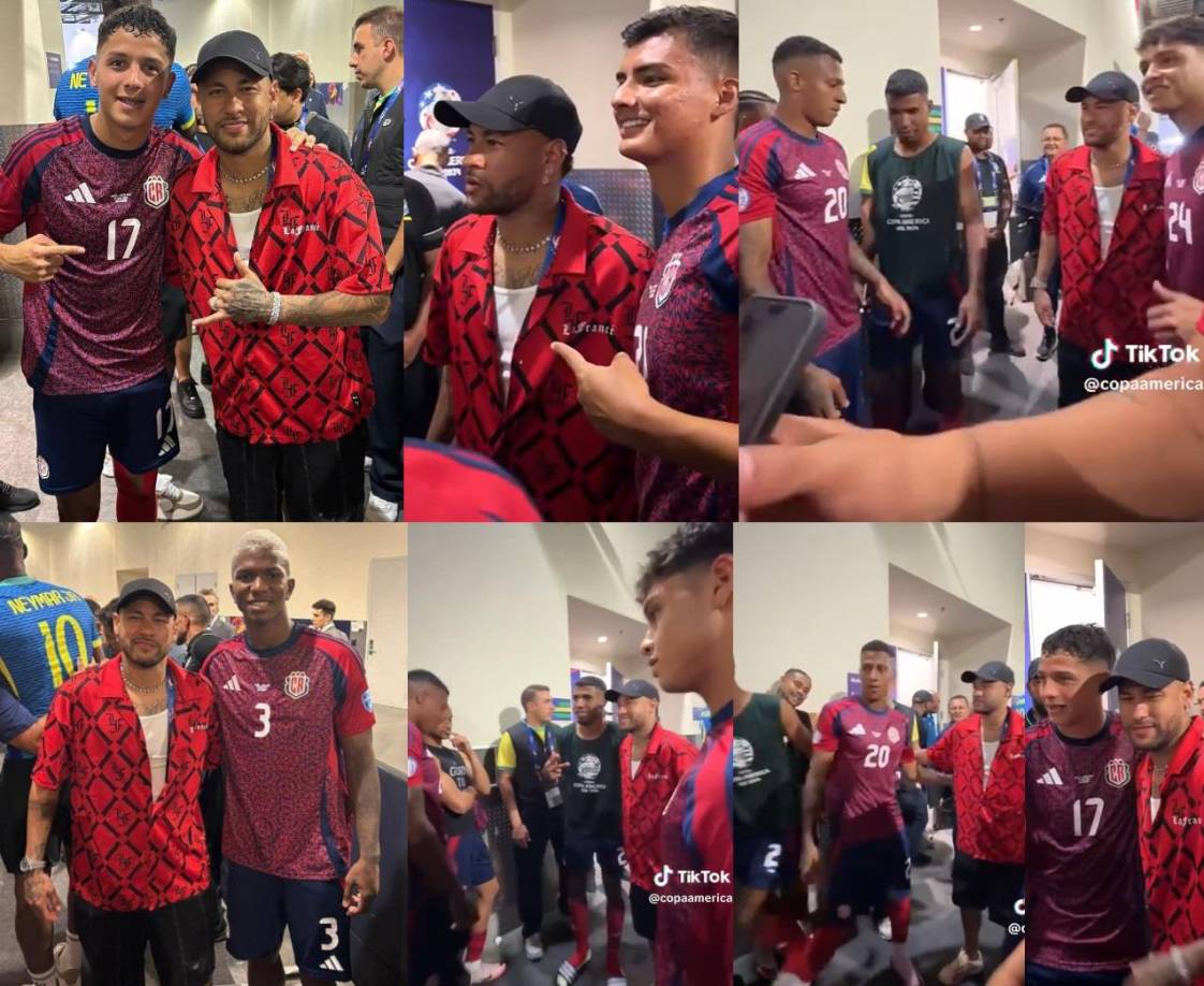 Y al final del encuentro los jugadores coincidieron con Neymar y las filas para las fotografías no faltaron.