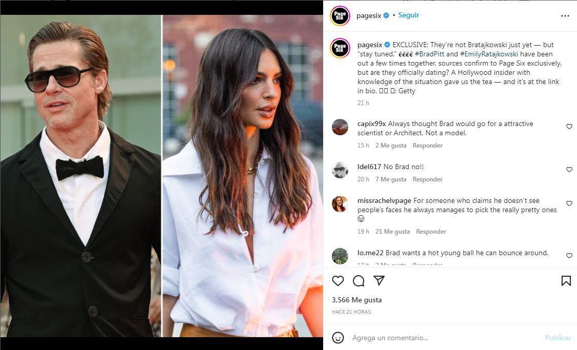 El portal Page Six compartió la noticia sobre el suouesto romance entre ambos.