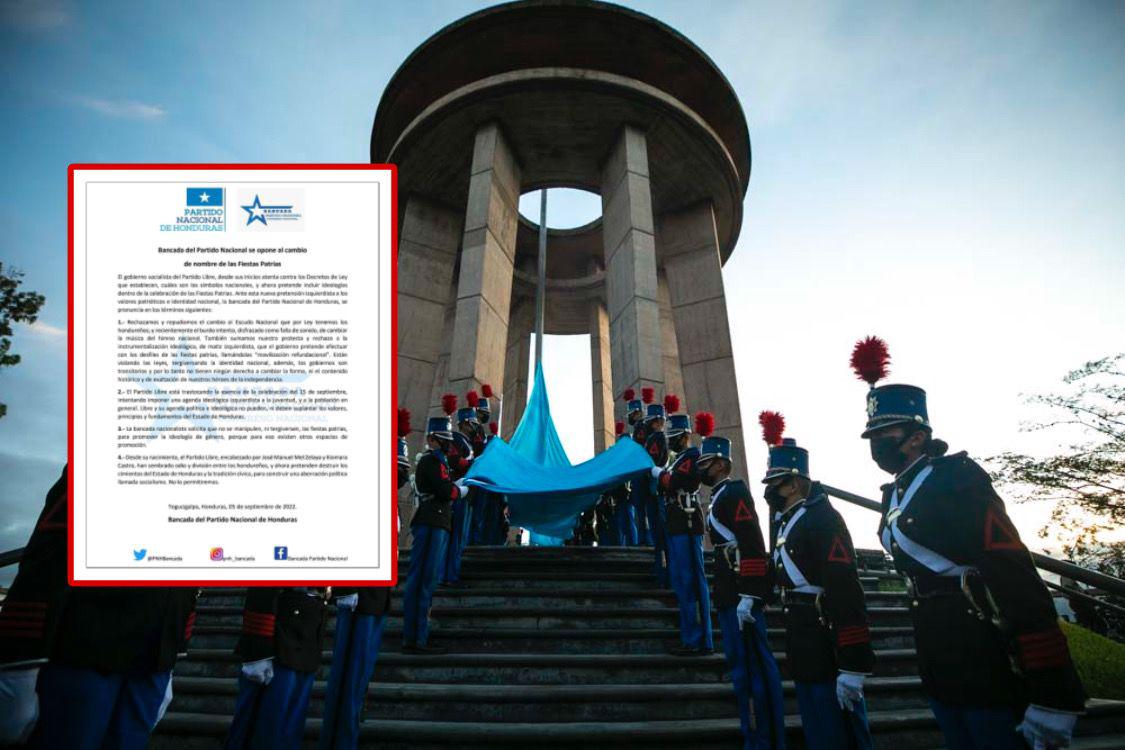 Partido Nacional se pronuncia en contra del cambio de nombre a las fiestas patrias