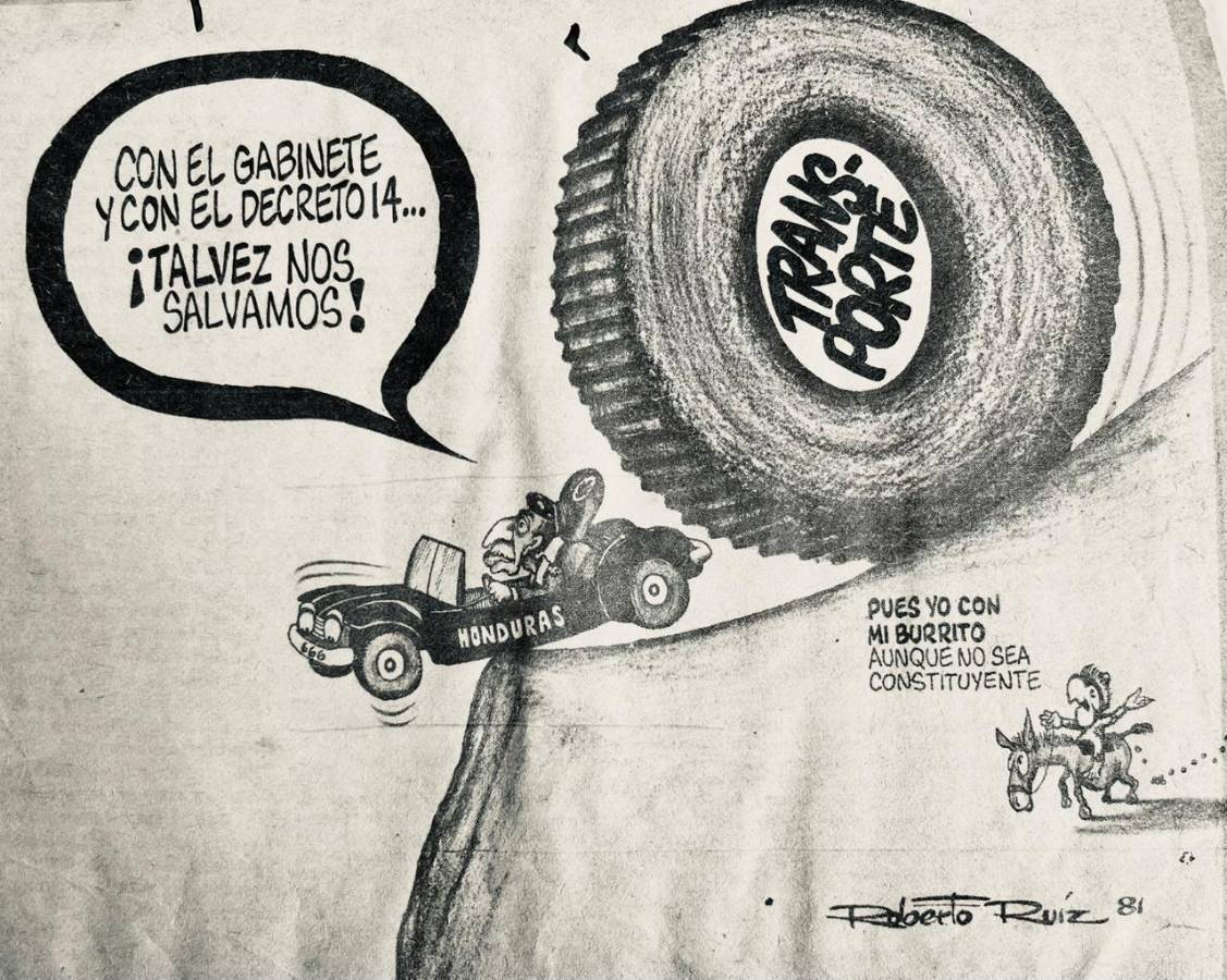 El presidente provisional Policarpo Paz García, 1981