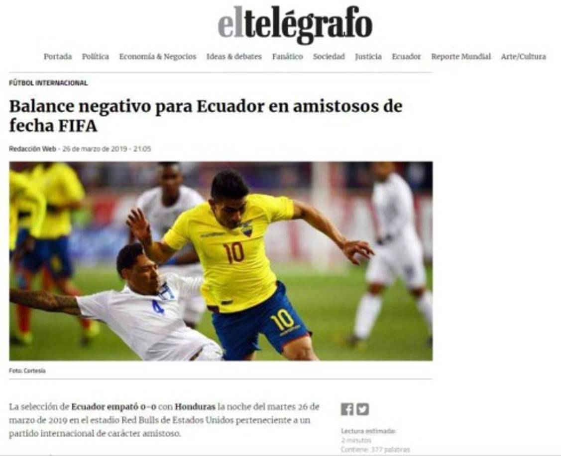 El Telégrafo señaló que la gira de Ecuador por Estados Unidos deja un balance negativo.