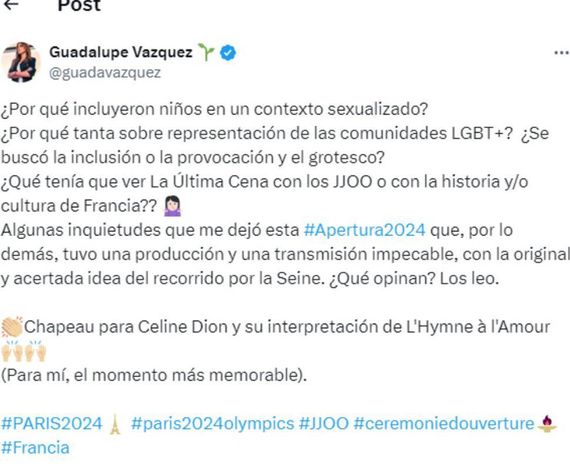 Muchas personas en redes sociales han criticado esta ‘performance’ de la apertura de los Juegos Olímpicos París 2024.